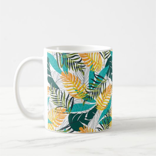 Tropical Print Coffee Mok (Links)