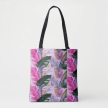 Tropical Print Pattern Canvas tas