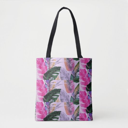 Tropical Print Pattern Canvas tas (Voorkant)