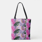 Tropical Print Pattern Canvas tas (Achterkant)