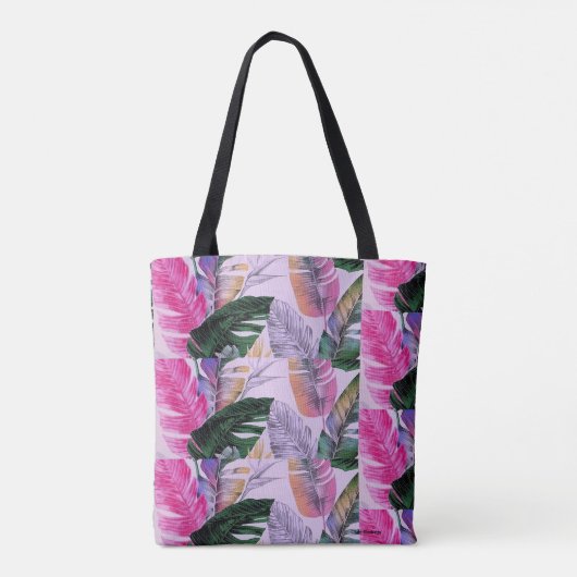 Tropical Print Pattern Canvas tas (Achterkant)