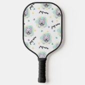 Tropical Pug Pattern Pickleball Paddle (Achterkant)