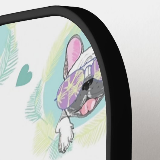 Tropical Pug Pattern Pickleball Paddle (Links Detail)