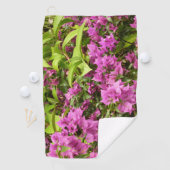 Tropical Purple Bougainvillea Floral Golfhanddoek (Insitu)