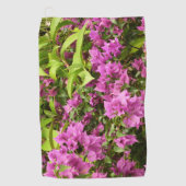 Tropical Purple Bougainvillea Floral Golfhanddoek (Voorkant)