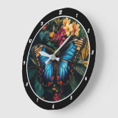 Tropical Radiance" - Blauwe Vlinder Grote Klok (Hoek)