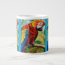 Tropical Red Macaw, Exotic Bird in Vibrant Colors  Grote Koffiekop