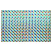Tropical Reef Fish Pattern in Sinaasappel en Blauw Stof (Yard (91,4 cm))