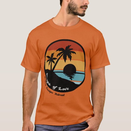 Tropical Retreat T-Shirt (met retraite naam) (Voorkant)