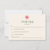 Tropical Retro Coastal Wedding Invitation, RSVP Kaartje (Voorkant)