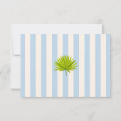 Tropical Retro Coastal Wedding Invitation, RSVP Kaartje (Achterkant)