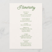 Tropical Retro Wedding Letter and Itinerary Programmakaart (Achterkant)