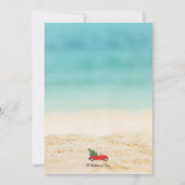 #Tropical  rode auto #Christmas viering Kaart (Achterkant)