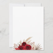 Tropical Roos Tuin Huwelijksuitnodiging Kaart (Achterkant)