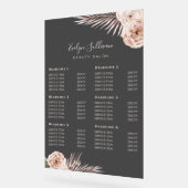 Tropical Rozen Transparent Zwart prijslijst Acryl Bord (Hoek)