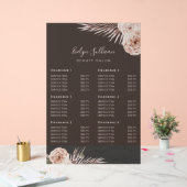 Tropical Rozen Transparent Zwart prijslijst Acryl Bord (Huwelijk)