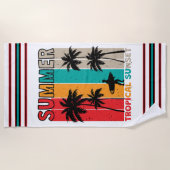 Tropical Rush: zonsondergang en Surf Strandlaken (Voorkant)