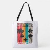 Tropical Rush: zonsondergang en Surf Tote Bag (Voorkant)