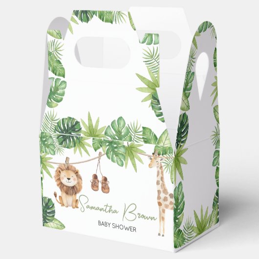 Tropical Safari Oerwoud Animals Baby shower Bedankdoosjes (Geopend)