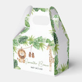 Tropical Safari Oerwoud Animals Baby shower Bedankdoosjes (Voorkant Zijde)