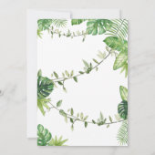 Tropical Safari Oerwoud Animals Baby shower Kaart (Achterkant)