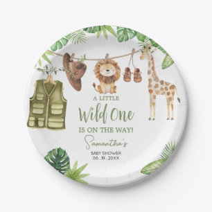 Tropical Safari Oerwoud Animals Baby shower Papieren Bordje