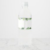 Tropical Safari Oerwoud Animals Baby shower Waterfles Etiket (Achterkant)