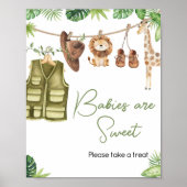 Tropical Safari Oerwoud Animals Baby's zijn zoet Poster (Voorkant)
