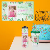 Tropical Safari Oerwoud Animals Kids Verjaardag Spandoek