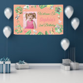 Tropical Safari Oerwoud Animals Kids Verjaardag Spandoek