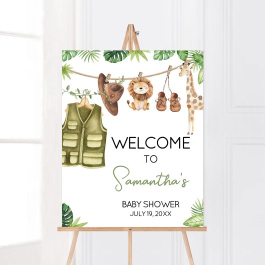 Tropical Safari Oerwoud Animals Welcome Sign Poster