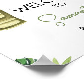 Tropical Safari Oerwoud Animals Welcome Sign Poster (Hoek)