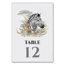 Tropical Safari Oerwoud Wedding Zebra Kaart