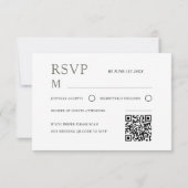 Tropical Sage Green Floral Wedding RSVP (Achterkant)