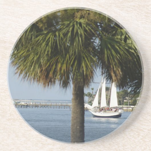 Tropical Sail Zandsteen Onderzetter (Voorkant)