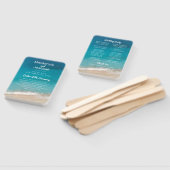 Tropical Sand Beach Shore Wedding-programma Handwaaier (Niet-gemonteerd)