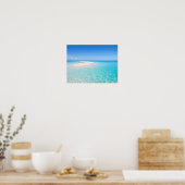 Tropical Sandbar Turquoise Ocean Poster (Keuken)