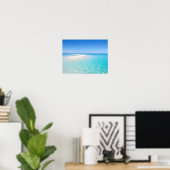 Tropical Sandbar Turquoise Ocean Poster (Thuiskantoor)