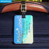 Tropical Sands: Ocean Adventure | Customised Name Bagagelabel
