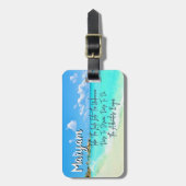 Tropical Sands: Ocean Avontuur | Aangepaste naam Bagagelabel (Voorkant verticaal)