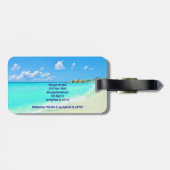 Tropical Sands: Ocean Avontuur | Aangepaste naam Bagagelabel (Achterkant horizontaal)