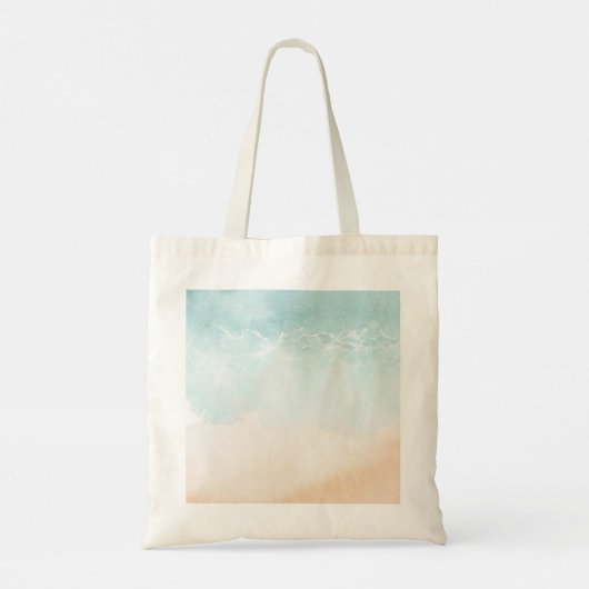 Tropical Sandy Ocean Beach Bruiloft Welkom Tote Bag (Achterkant)