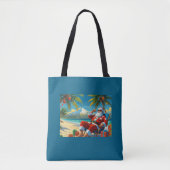 Tropical Santa Beach Christmas  Tote Bag (Voorkant)