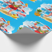 Tropical Santa Cruise Rubber Duck Cadeaupapier (Hoek)