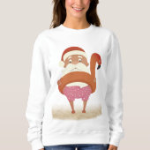 Tropical Santa Graphic Dames Basic Sweatshirt (Voorkant)