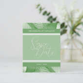 Tropical Save the Date Aankondiging Foto Briefkaar (Staand voorkant)