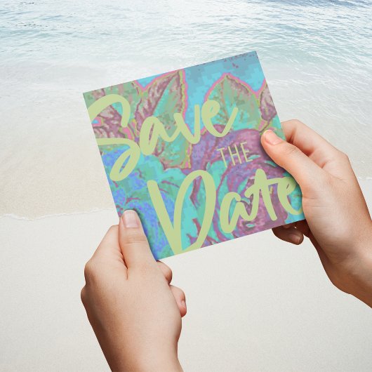 Tropical Save the Date Aankondiging Sjabloon