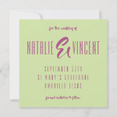 Tropical Save the Date Aankondiging Sjabloon (Achterkant)