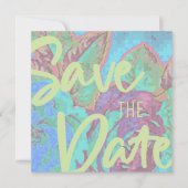 Tropical Save the Date Aankondiging Sjabloon (Voorkant)