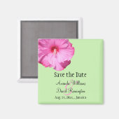 Tropical Save the Date (groen) Magneet (Voorkant / Achterkant)